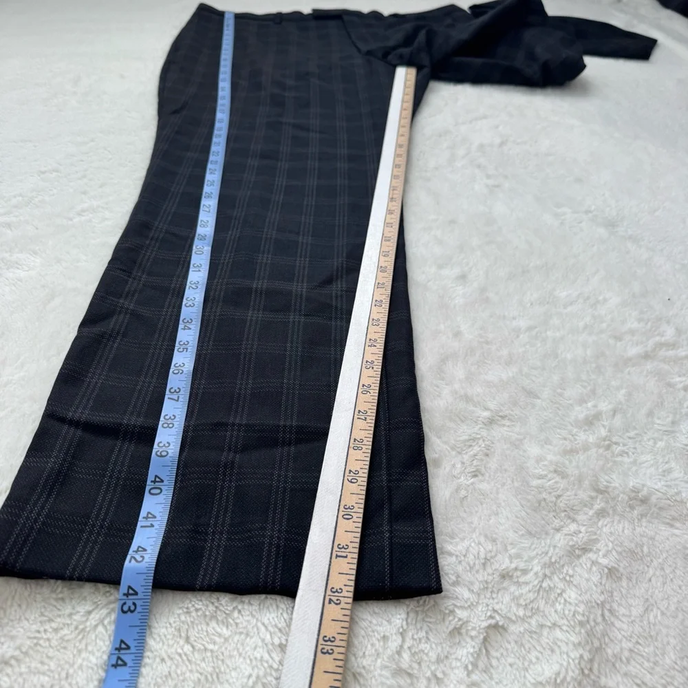 Banana Republic Pants Men’s 38x32 Black Check‎ Slim Fit 100% Wool Career NEW